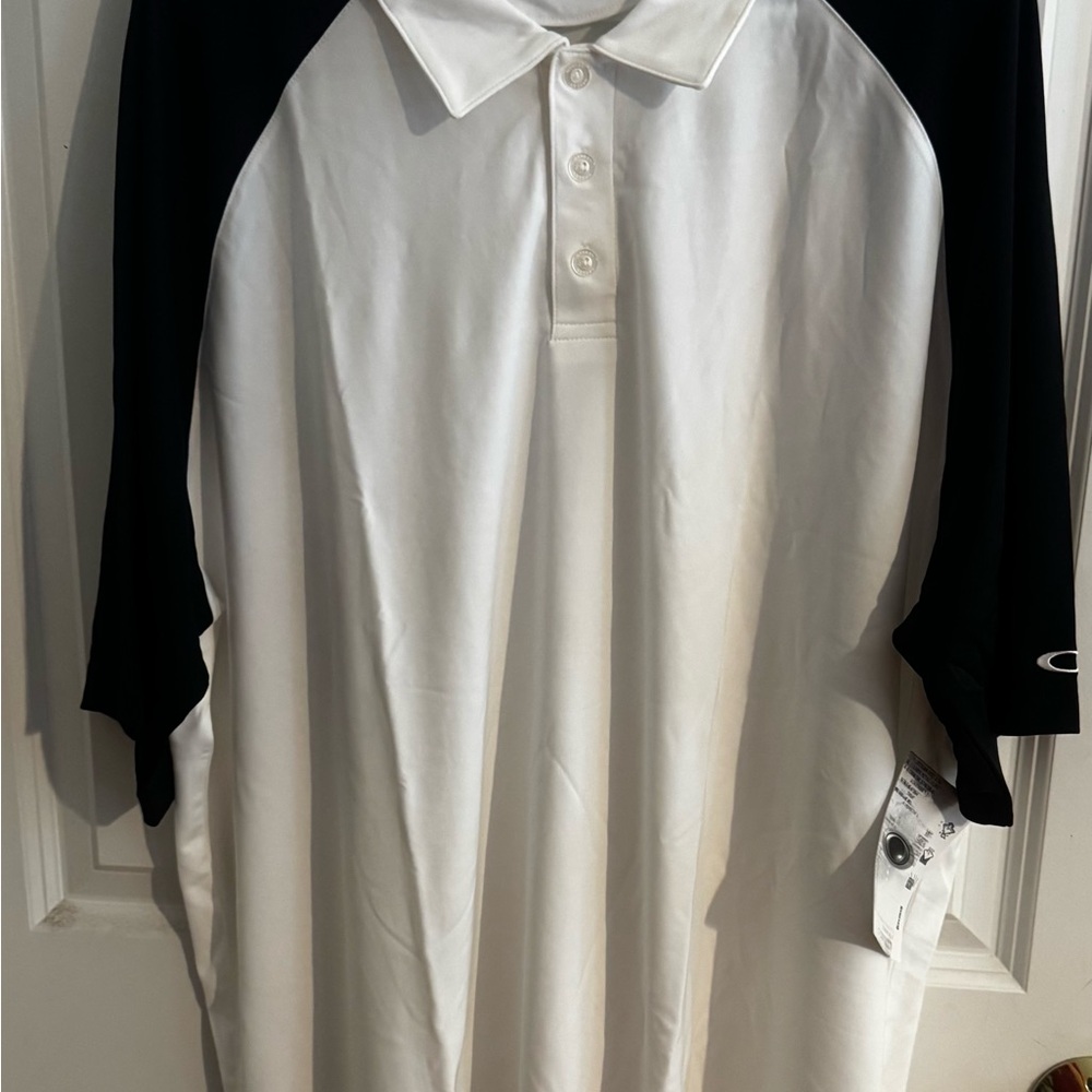 Oakley Black and White Polo Shirt